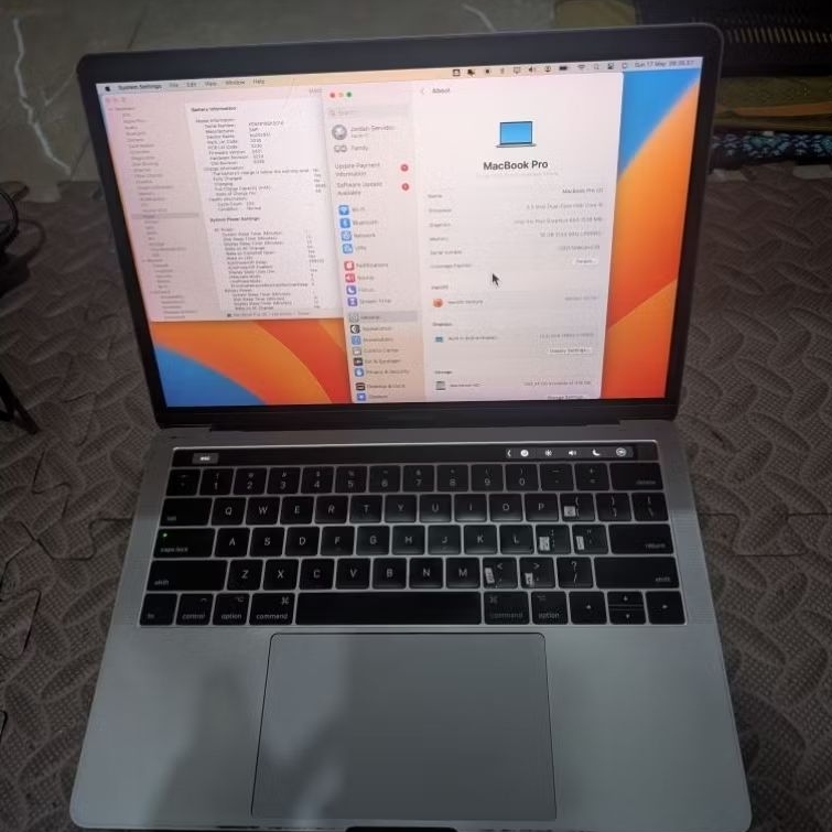 Macbook Pro 2017 Touchbar 16/512 kena flexgate