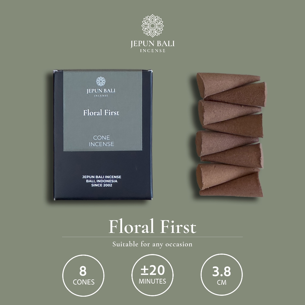 Dupa Kerucut Aromaterapi - Floral First - Jepun Bali Incense