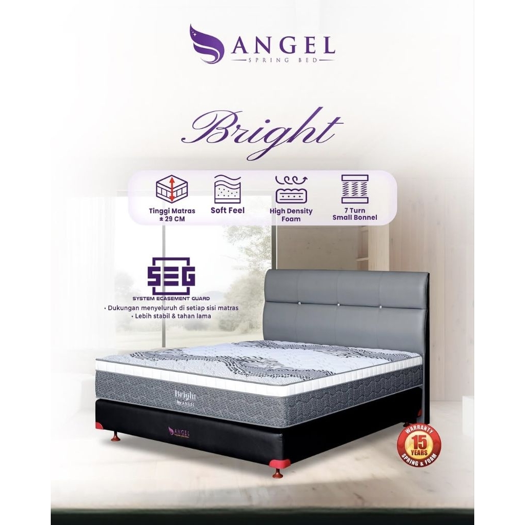 spring bed springbed tempat tidur Angel Bright garansi 180x200 160x200 120x200