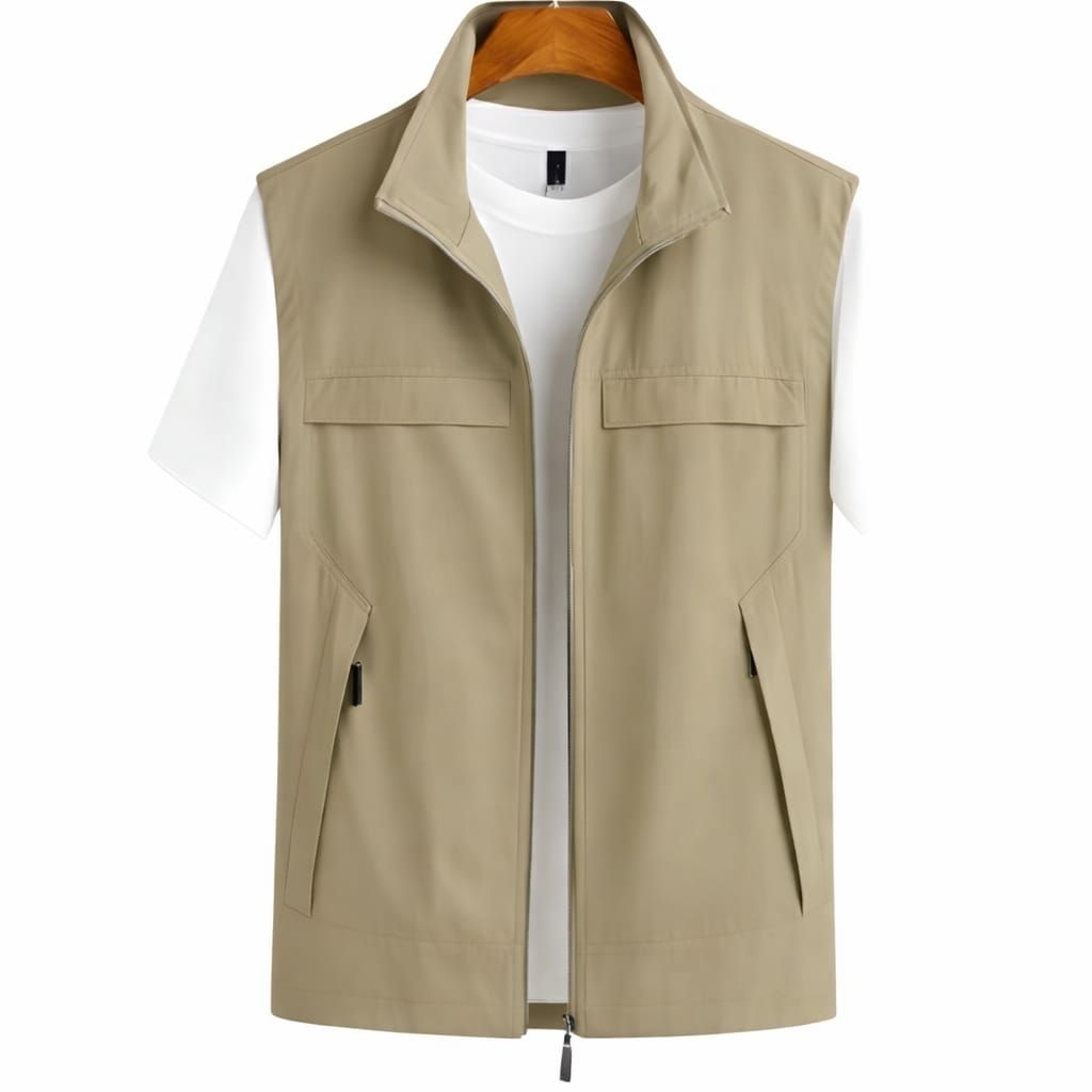 Rompi Vest Motor Pria 2 Saku Taslan Tebal Casual Original