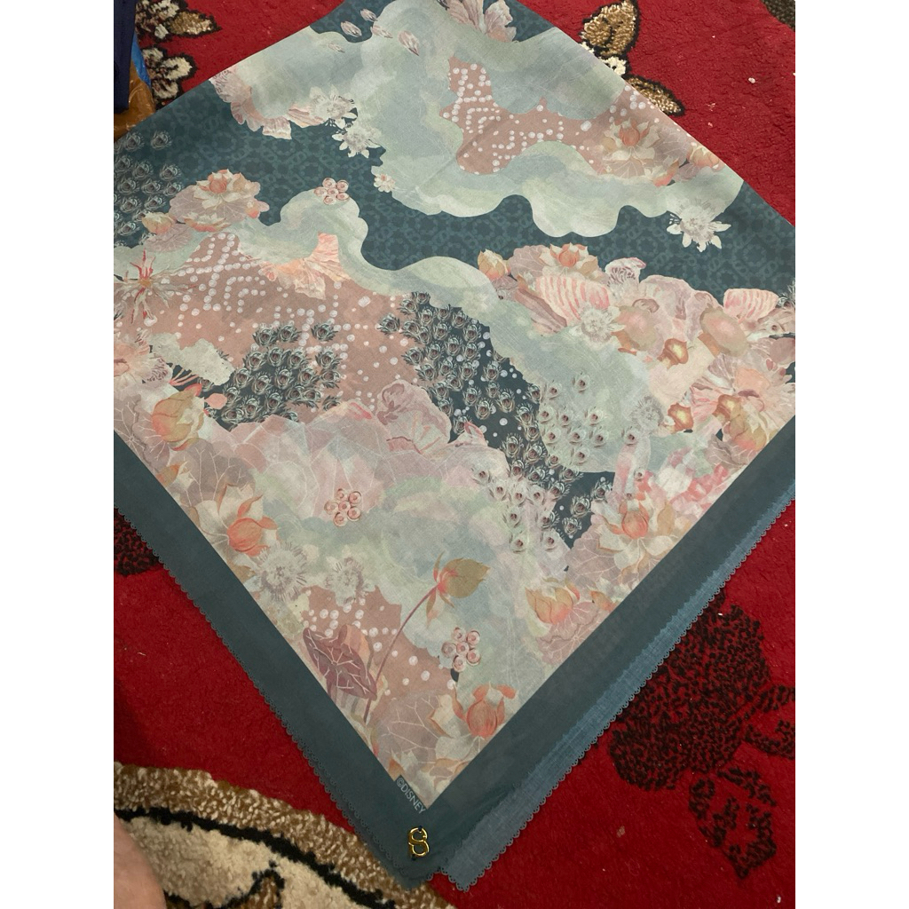 Preloved arabian night buttonscarves voal reguler lengkap box