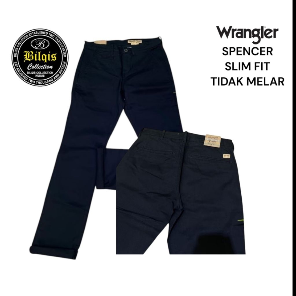 Celana chinos wrangler pria original SLIM FIT