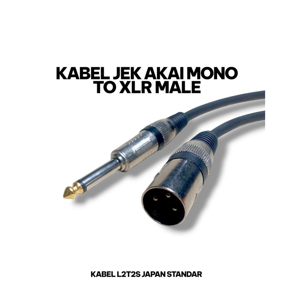 Kabel Akai Mono 6.5 to XLR Canon Male Kabel input akai to xlr