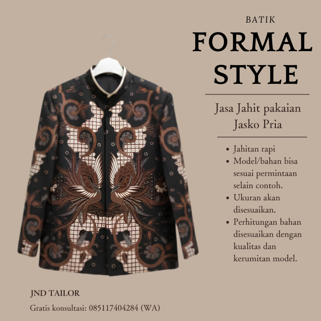Jasa jahit batik/ Jas koko/ buat baju online