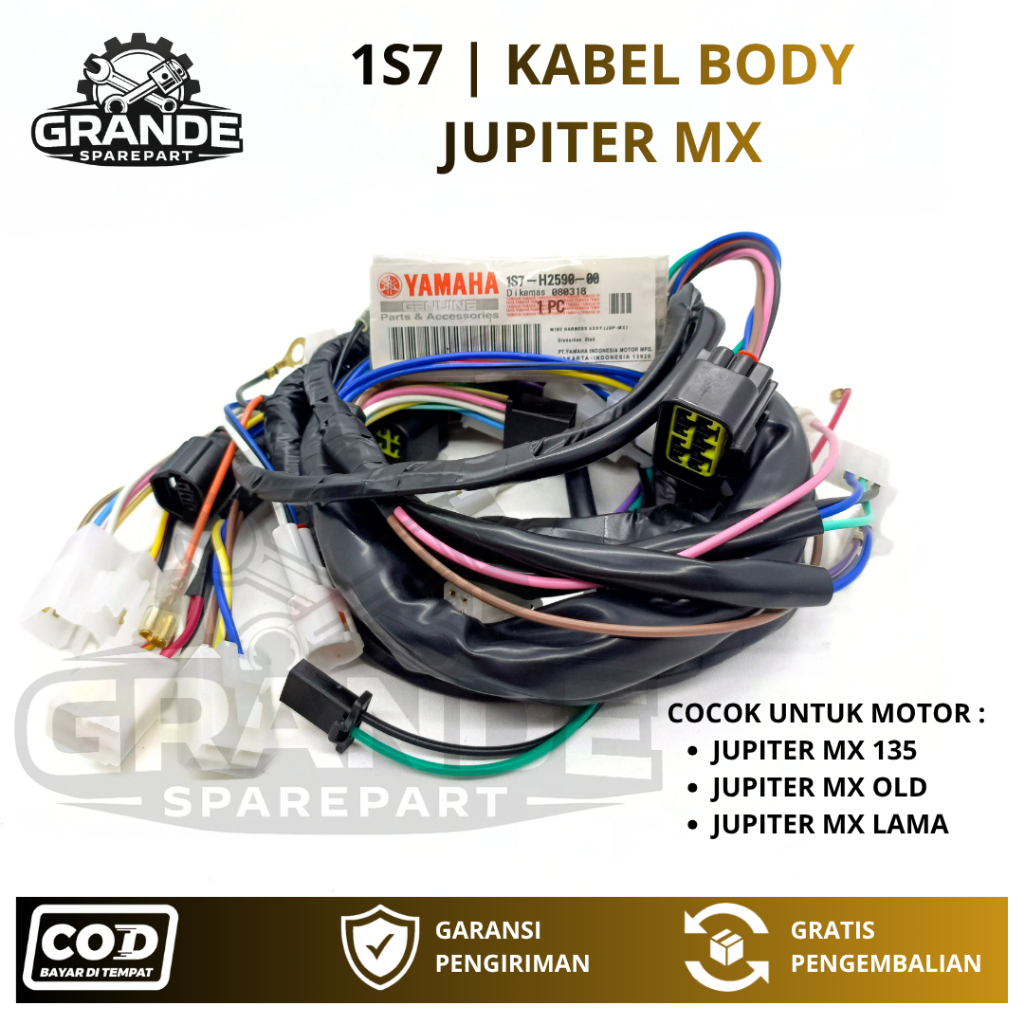 1S7 KABEL BODY SET JUPITER MX 135 / JUPITER MX OLD / JUPITER MX OLD / KABEL SOKET BODI / BODY