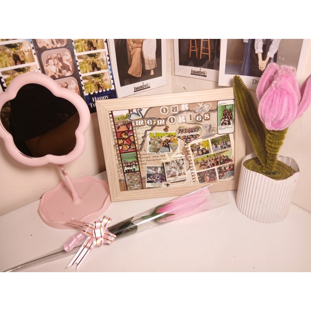 ScrapFrame Custom Foto Aesthetic | Bingkai Foto Hadiah