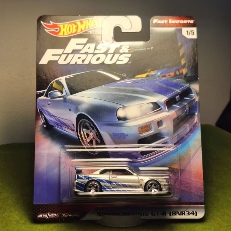 Hotweels Premium Fast Imports Nissan Skyline GTR R34 Free Box Set Premium Fast Imports & Protector A