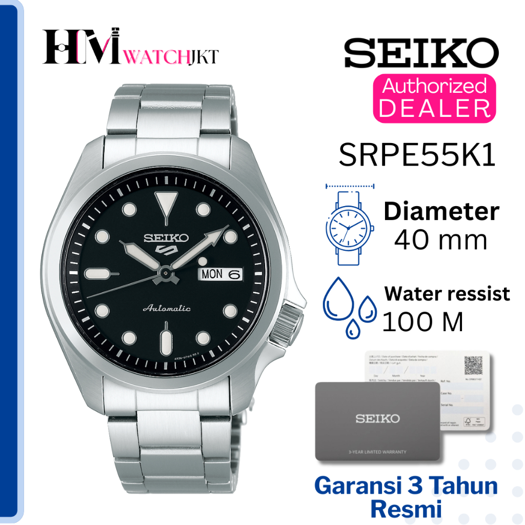 SEIKO 5 Sport SRPE55K1 Jam Tangan Pria Original Automatic Antiair