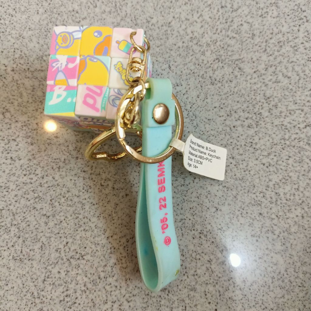 Gantungan kunci keychain ganci rubiks rubix B duck