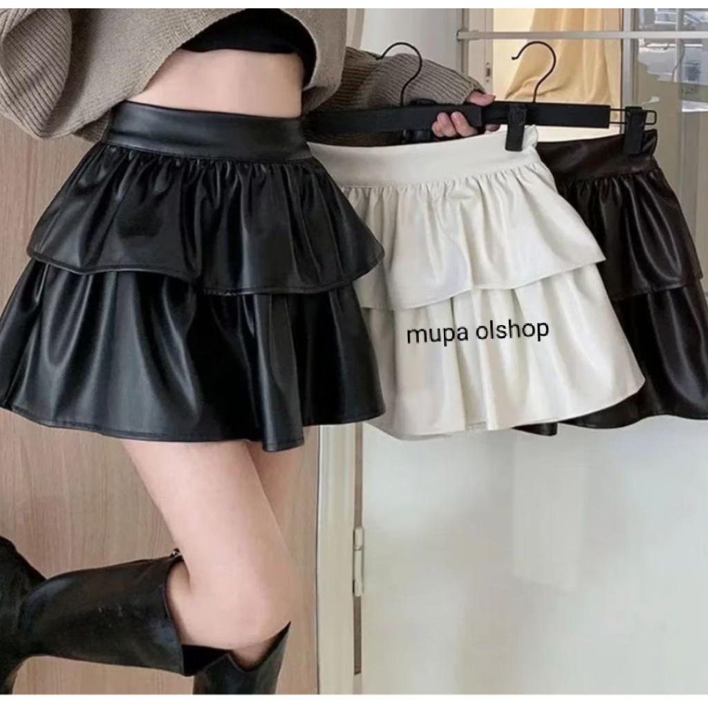 rok kulit wanita / rok mini / rok mini wanita