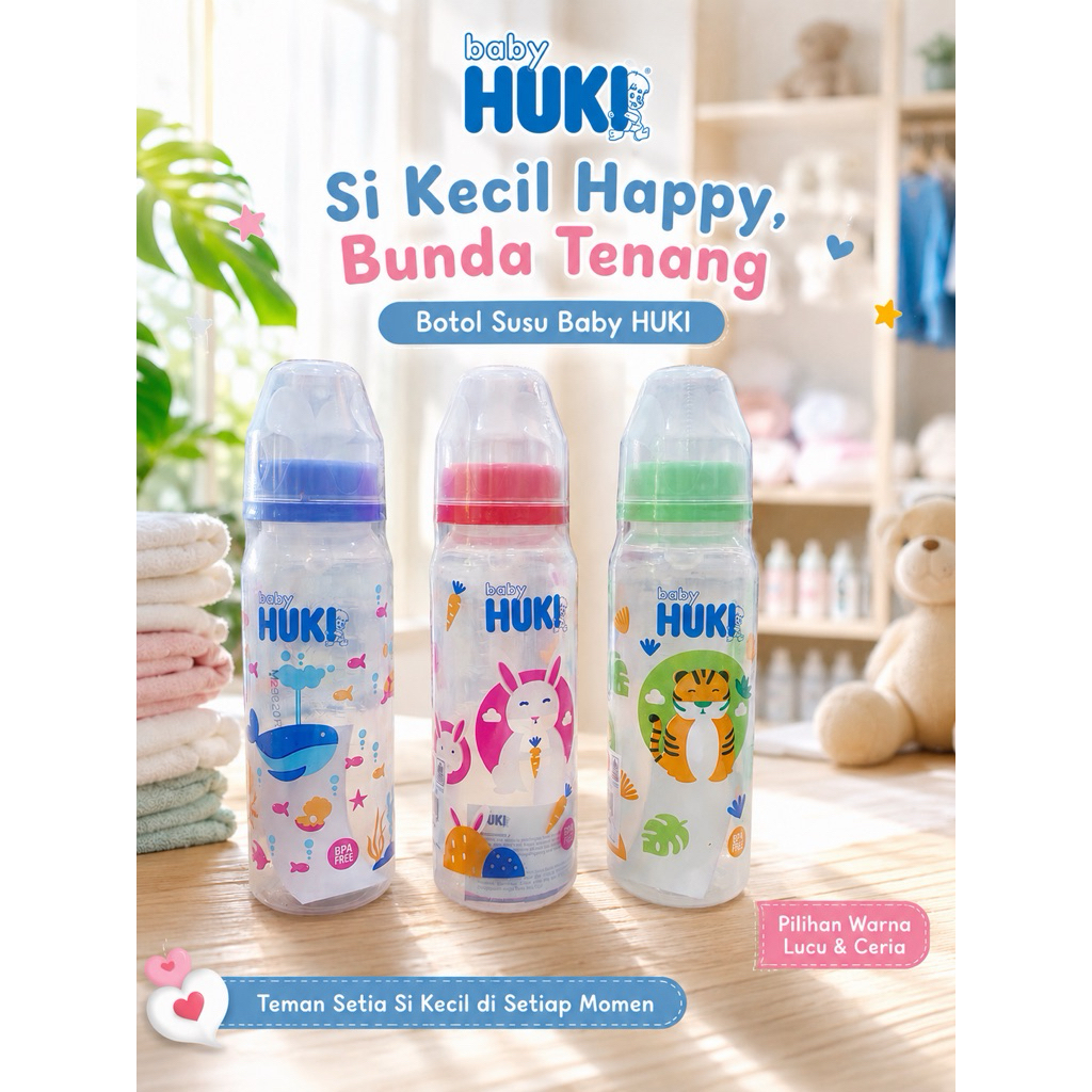 HUKI Botol PP - Botol Susu Bayi