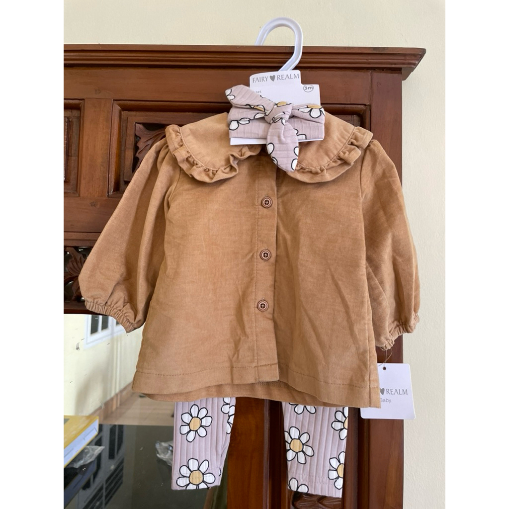 One set bando bayi / baju bayi / baju new born / baju baby girl