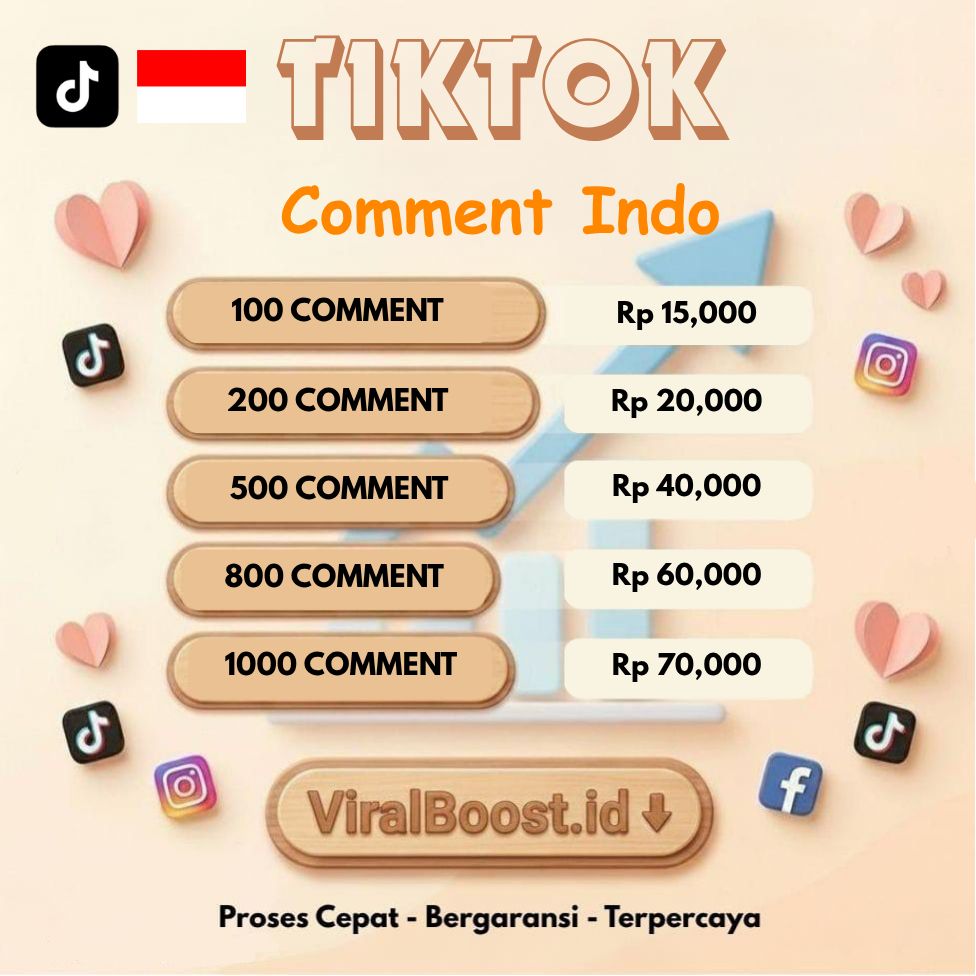 COMMENT TIKTOK AKUN INDO Permanen Real Aktif 100% Murah Proses Cepat | VIralBoost TIKTOK COMMENT Ind