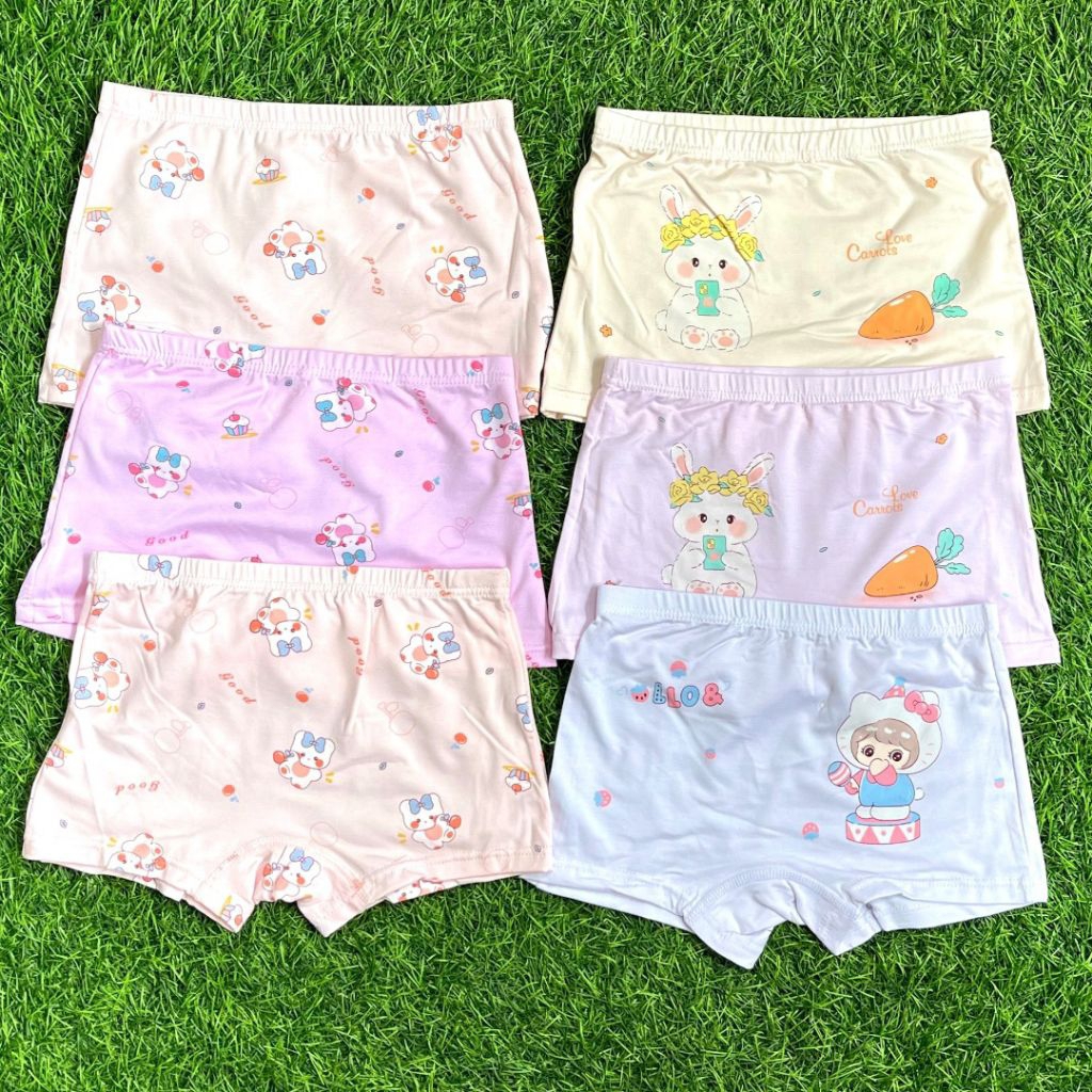 [3 PCS] BOXER ANAK PEREMPUAN| BOXER ANAK PEREMPUAN KARAKTER|CELANA PENDEK ANAK PEREMPUAN|BOXER HALUS