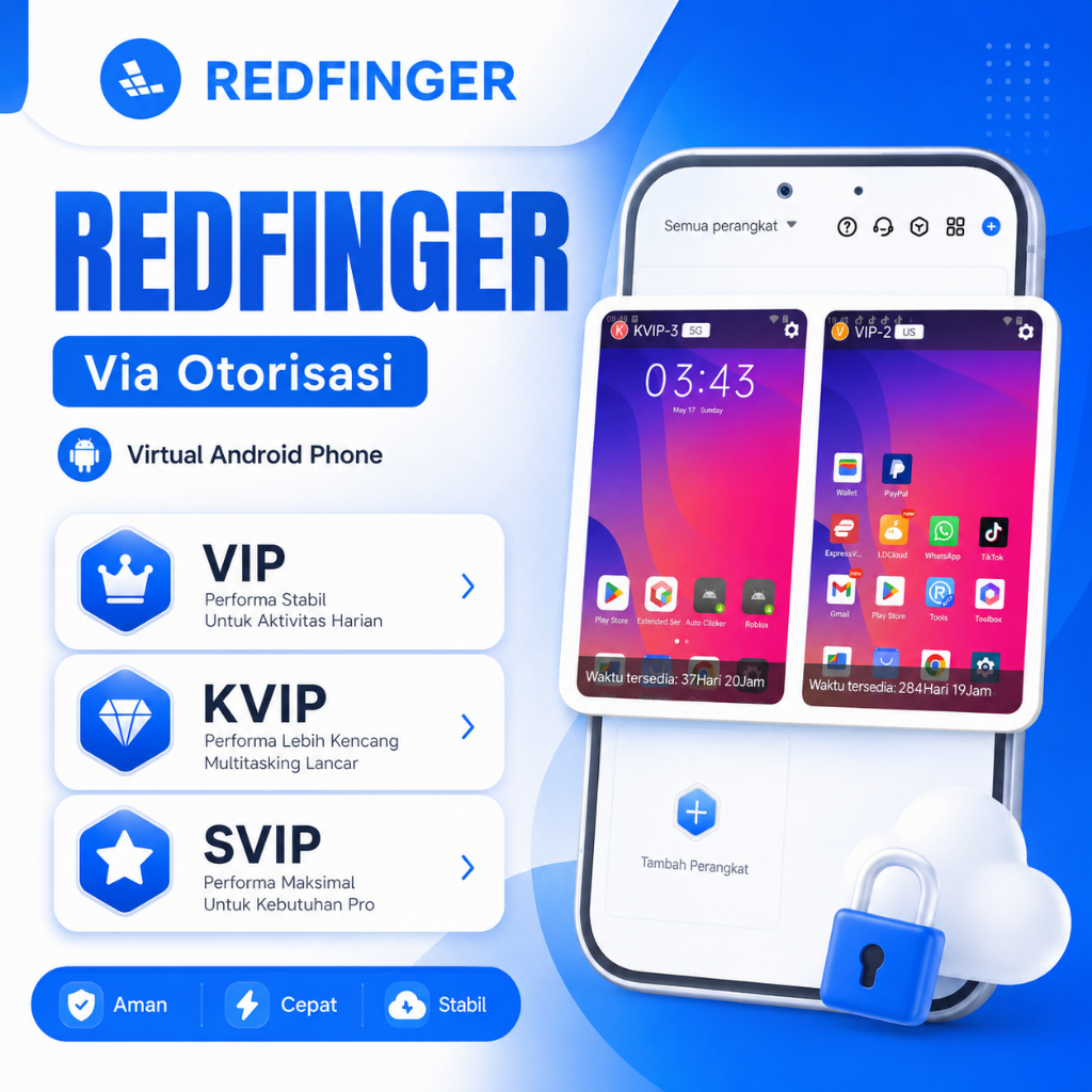 Redfinger Otorisasi Full Garansi Semua server