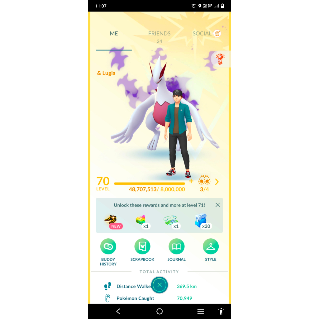 Paket Pokemon Go Siap Pakai (Akun level 70) Fusion White Kyurem, Fusion Solgaleo, Shiny BG Lugia
