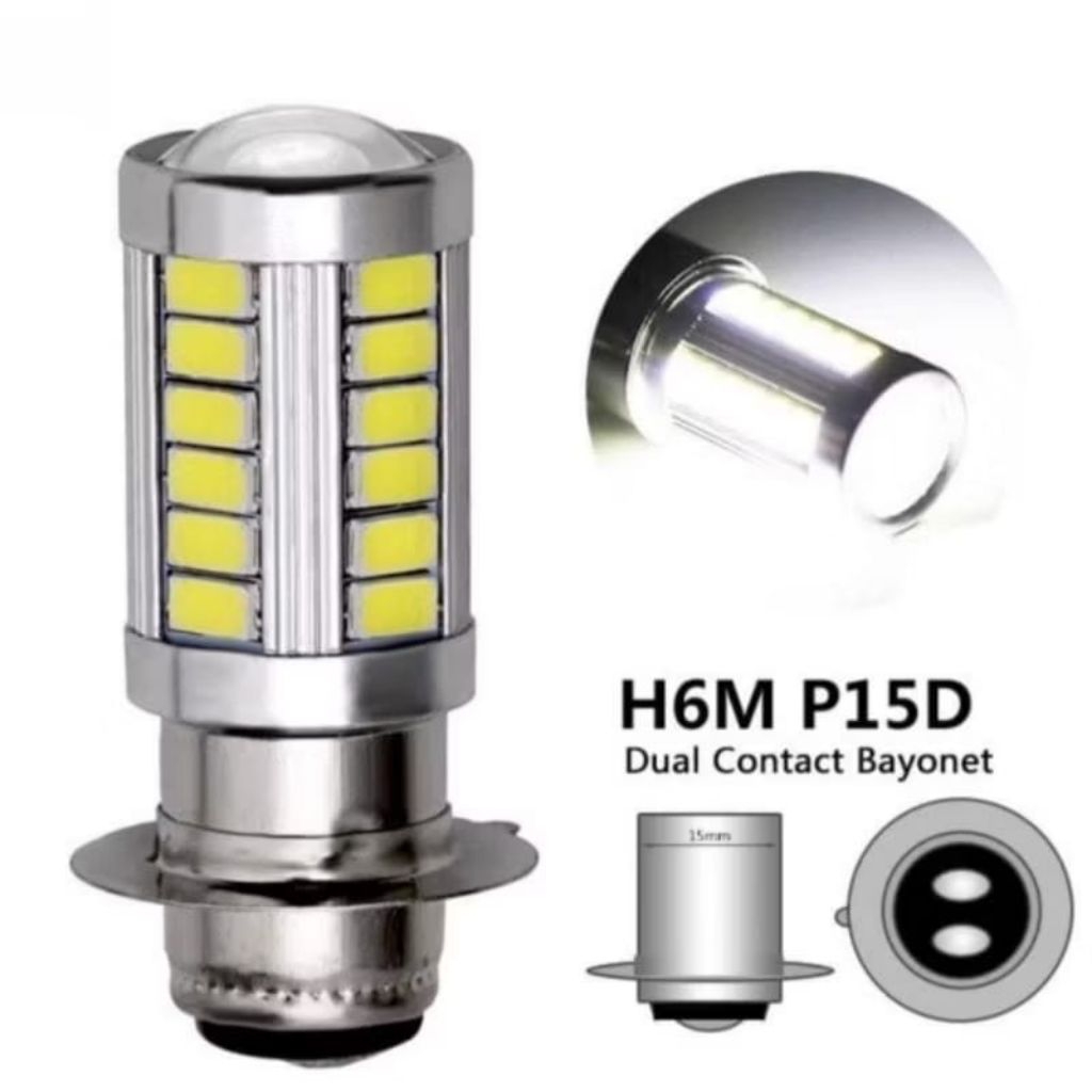 Lampu Depan LED 33Mata H6 Buat Motor Bebek Motorcycle  Dan Matic Universal