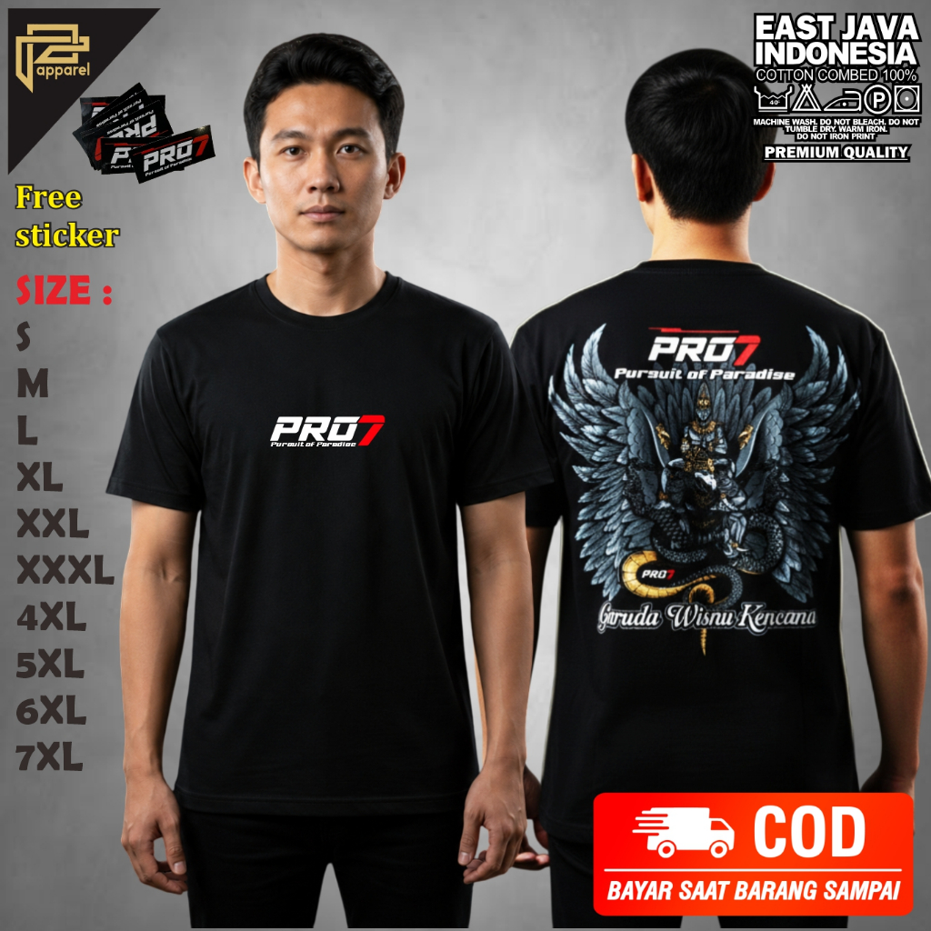 baju kaos PRO 7 terbaru porsuit of paradise Bali bahan adem big size jumbo