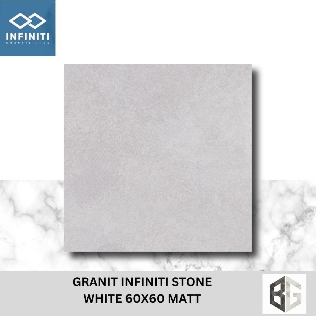 Granit Lantai Infiniti Stone White Grey Black 60x60 Matt Motif Semen Doff