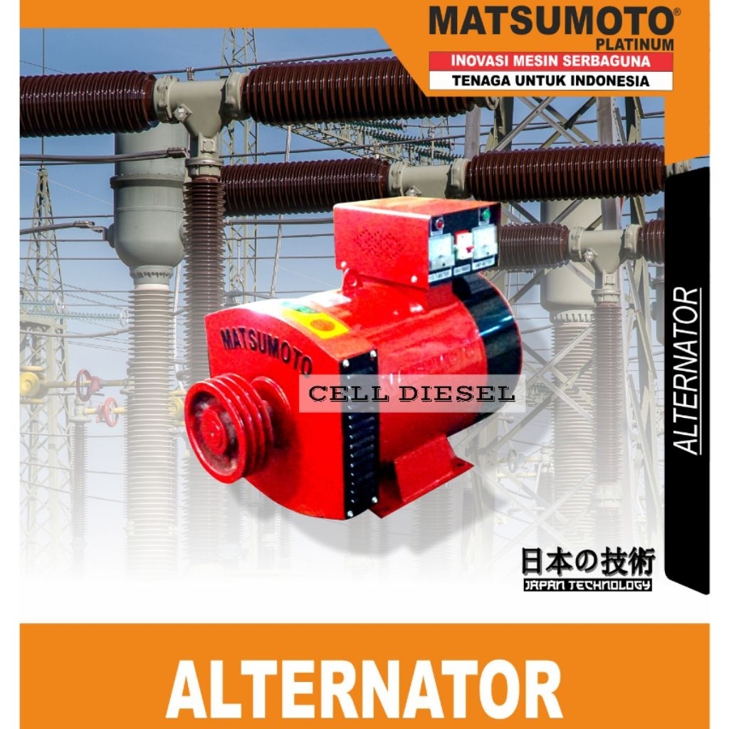 Mesin Dinamo Alternator Tembaga MATSUMOTO ST 10 KW Pembangkit Listrik