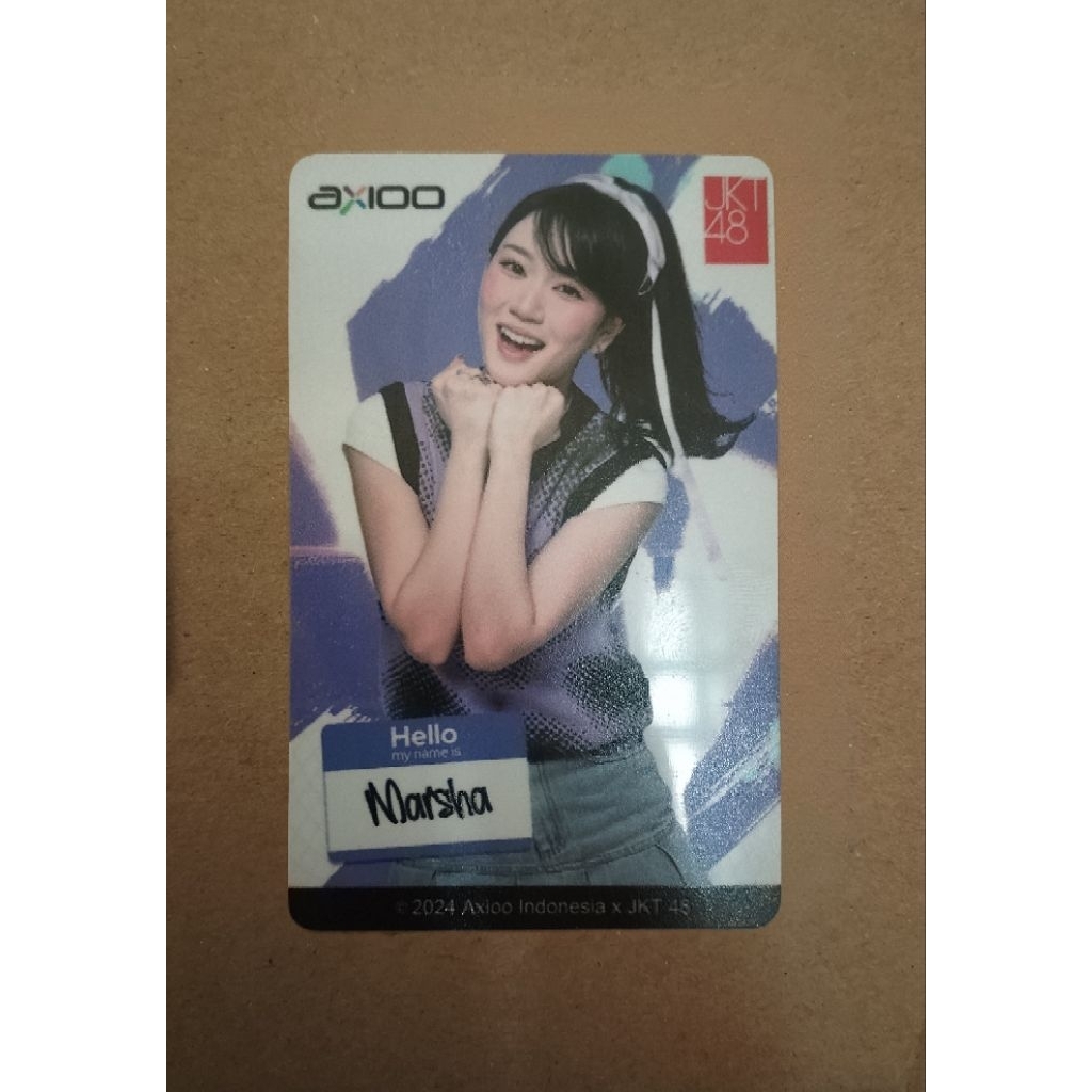 PC JKT48 Marsha Axioo Official Photocard Original