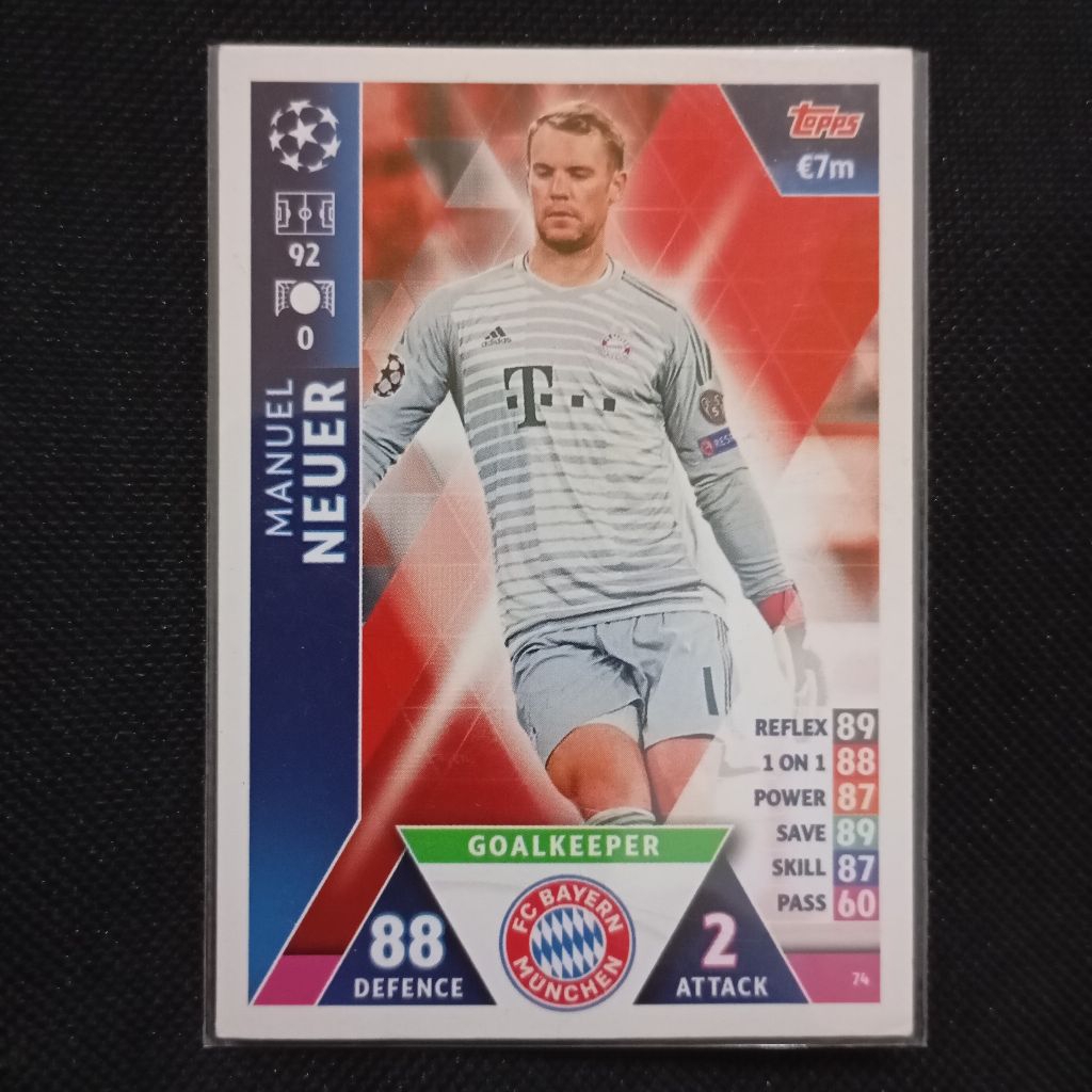 Topps Card UEFA Champions League Match Attax Manuel Neuer Bayern Munchen