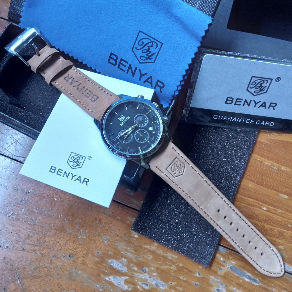Preloved Koleksi Pribadi Jam Tangan Pria Benyar BY5160LE Mulus Sekali
