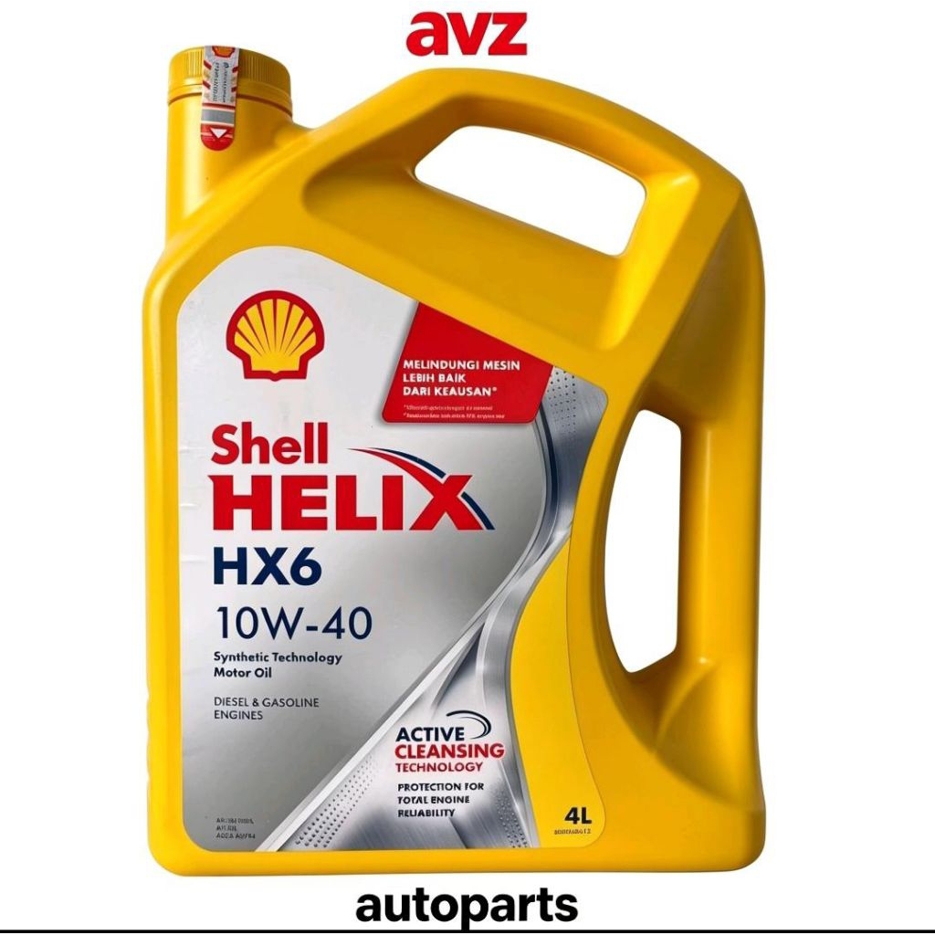OLI - OLI MOBIL SHELL HELIX HX6 10W-40 | HX6 4 LITER | ORI BARCODE HIJAU ( OLI MESIN MOBIL ) HX6