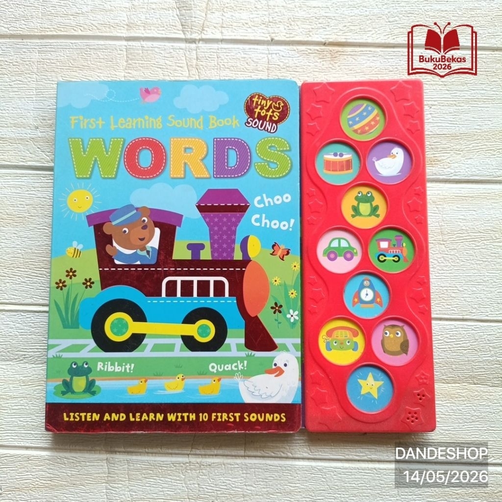 First Learning Sound Book WORDS - Tiny Tots igloo books - Buku Anak Bekas Preloved