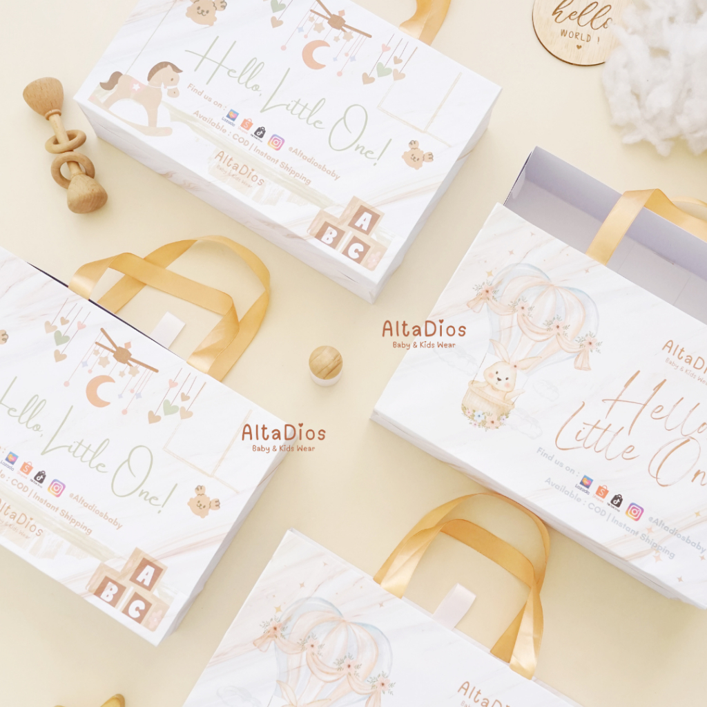 [Altadiosbaby] Kado Set Paper Bag + Sliding Soft Box + FREE Kartu Ucapan | Set Gift Box / Box Kotak 
