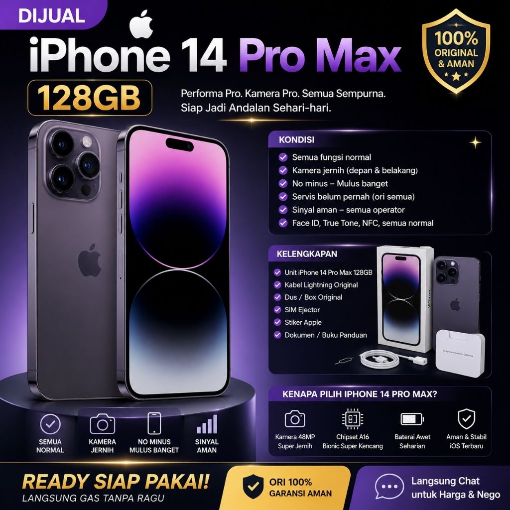 IPHONE 14 PRO MAX 128GB WIFI ONLY