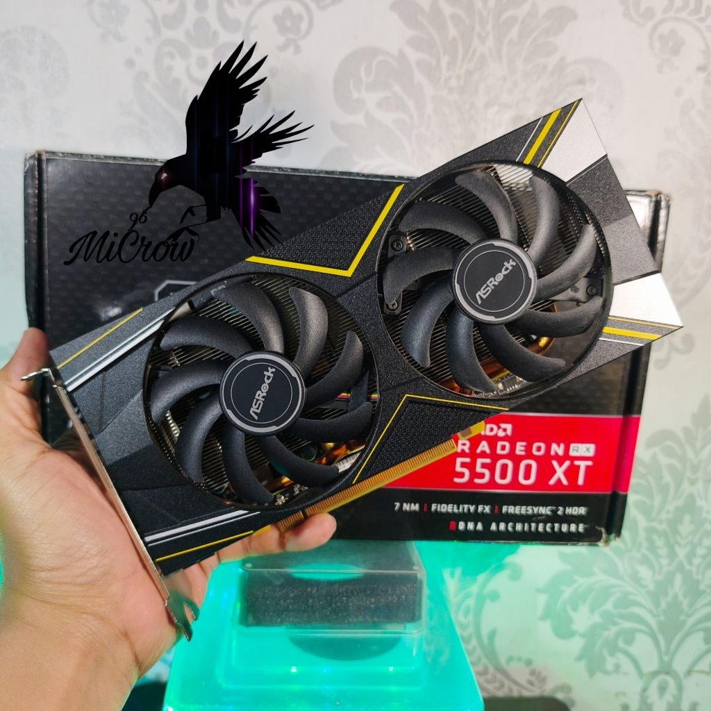 VGA Radeon RX 5500 XT 4gb 128bit DDR6 DX 12 bisa libas gaming GTA V Roblox Pes dll #tag GTX 1660 Sup