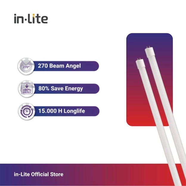Lampu TL T8 LED (9 Watt / 18 Watt) / InLite LED Lampu TL T8 INT8G008 9/18 watt