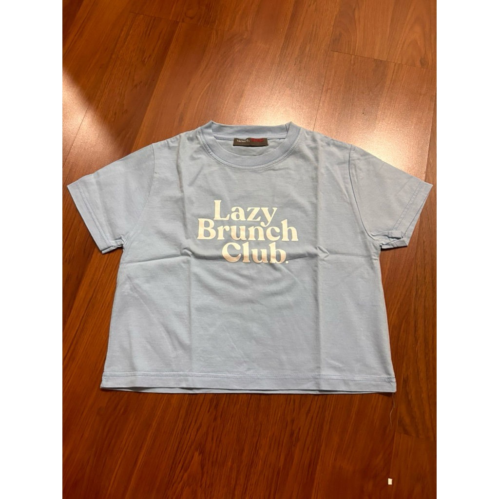 BRAND NEW soft blue SPAO crop top tshirt
