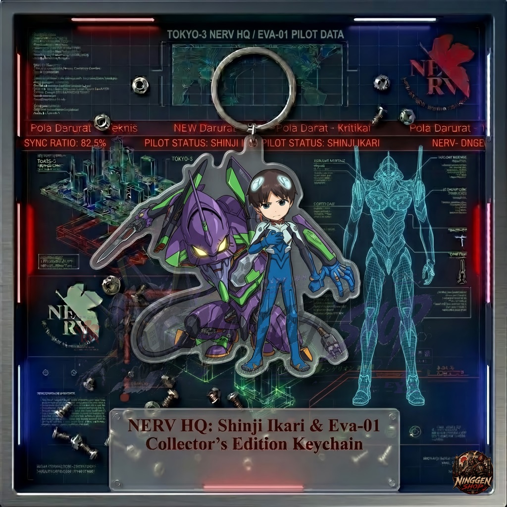 Gantungan Kunci Neon Genesis Evangelion - Shinji - Gantungan Kunci/HP - Keychain Acrylic
