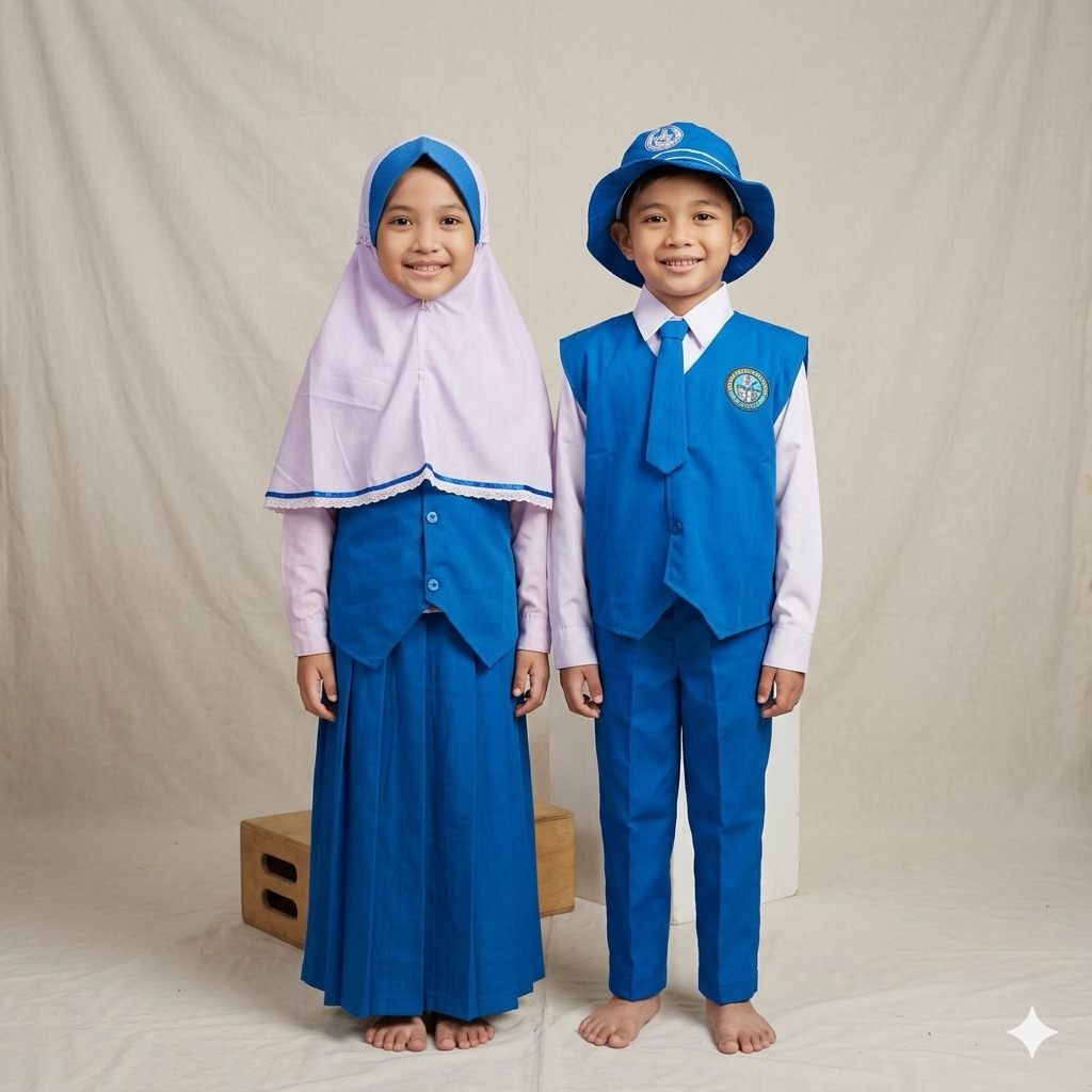 baju tk nasional rompi pisah