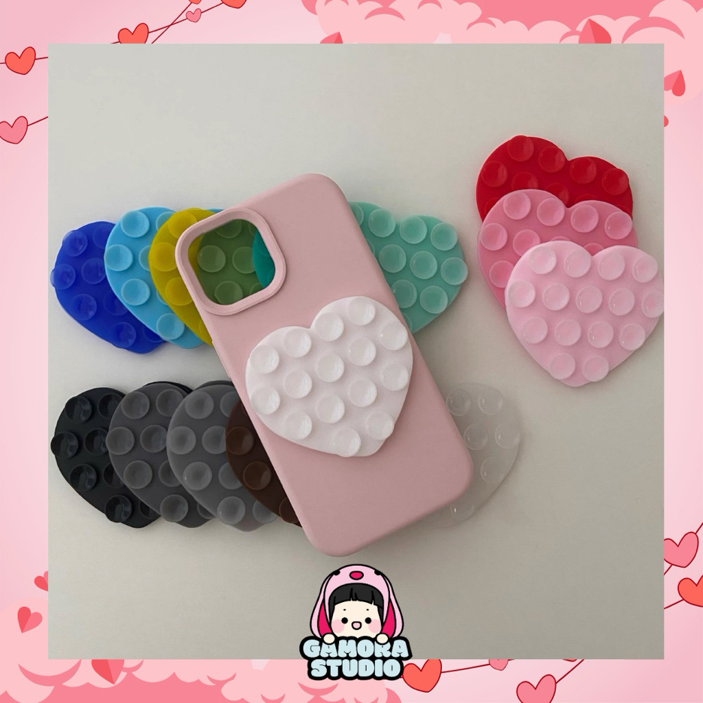 [GAMORA] Two Sided Love Gurita Handphone Double Sided Suction Stickies Ready