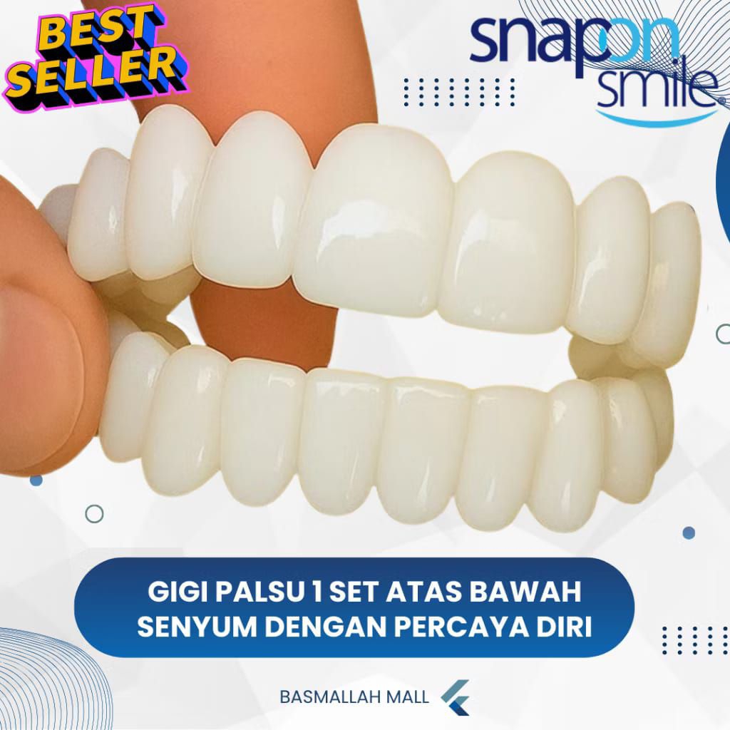 Gigi Palsu Veneer Instan | Pelindung Gigi Lepas Pasang Model Atas dan Bawah
