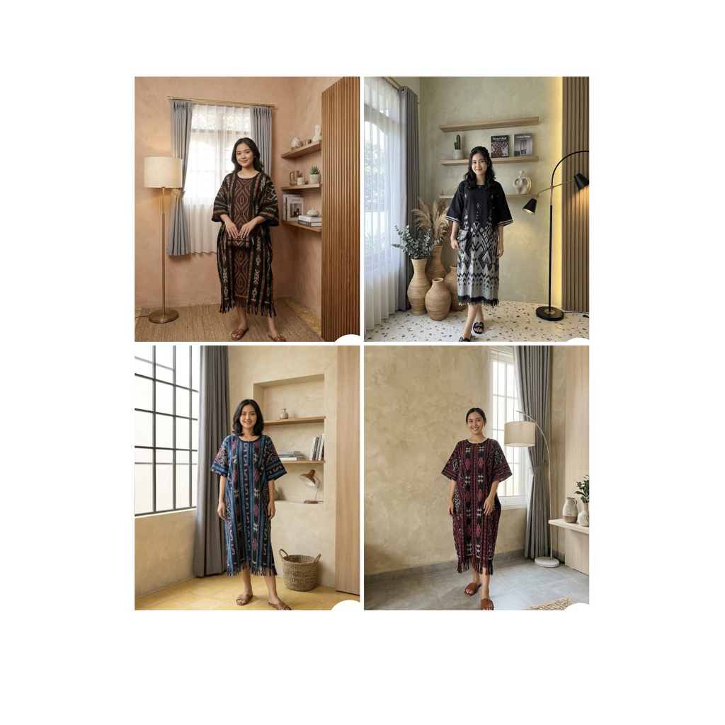 kaftan Tenun ukuran jumbo-kaftan tenun jumbo-kaftan jumbo-dress tenun jumbo bahan kain tenun