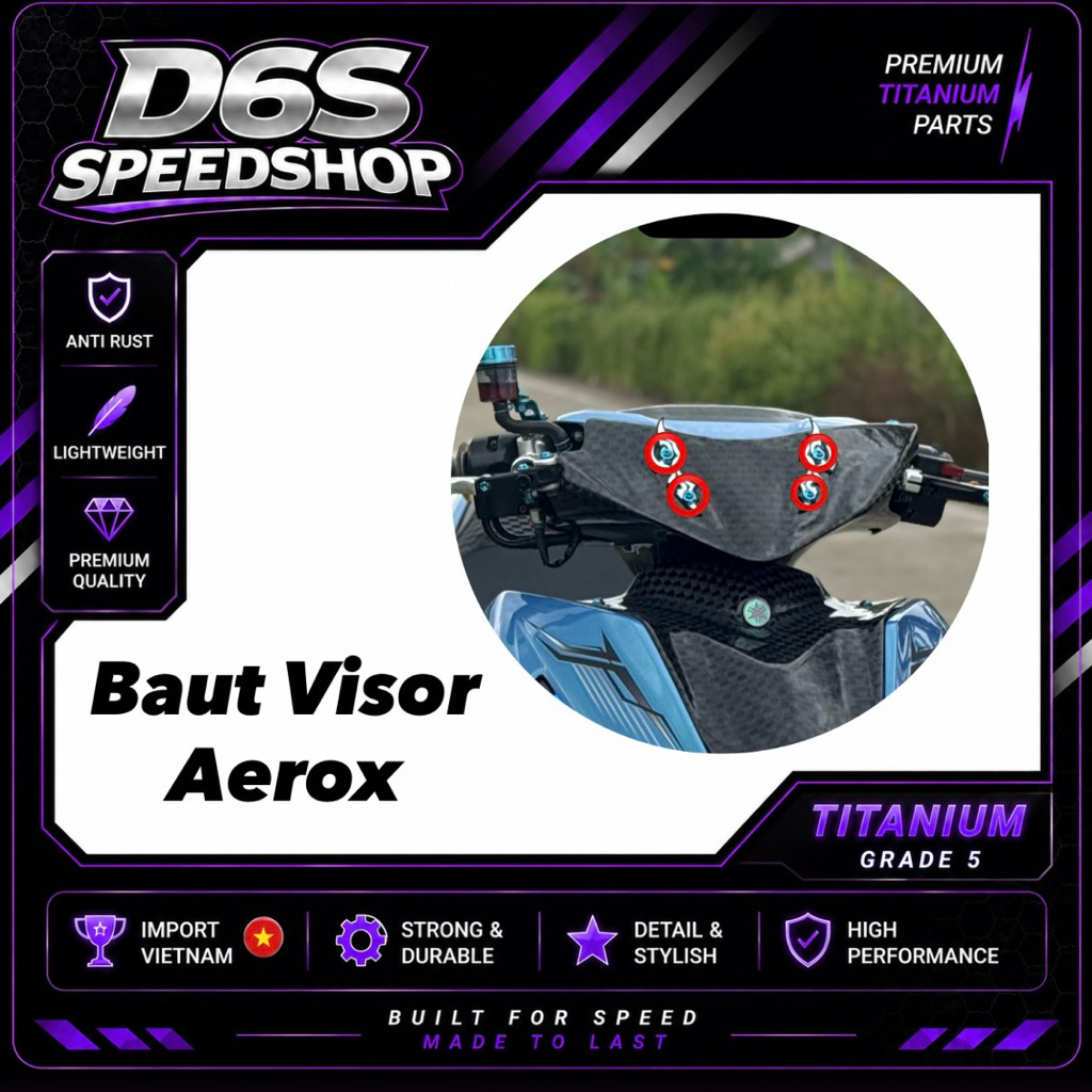Baut Titanium Visor Aerox New/Old