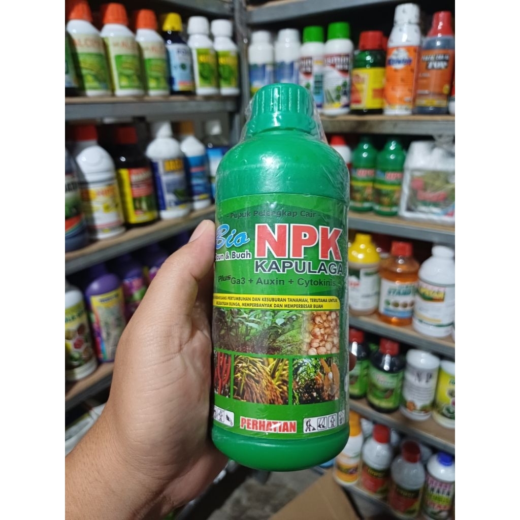 Bio NPK Kapulaga Cair 500ml - Pupuk Lengkap Penyubur, Pembunga & Pembesar Buah