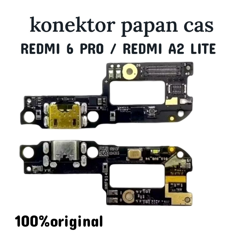 KONEKTOR PAPAN CAS REDMI 6 PRO / REDMI A2 LITE FULL ORIGINAL PENGGANTI KONEKTOR PAPAN CAS