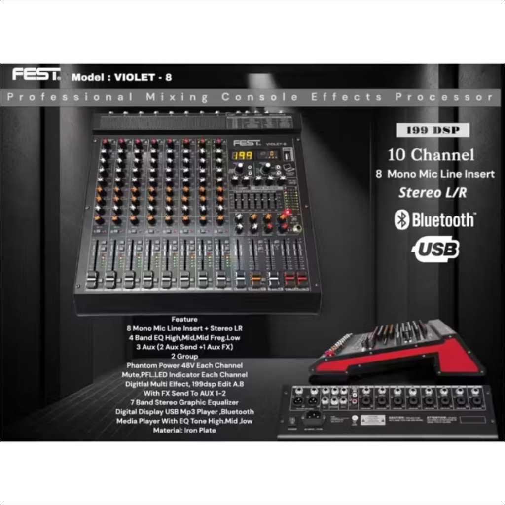 FEST VIOLET-8 Professional Mixing Console