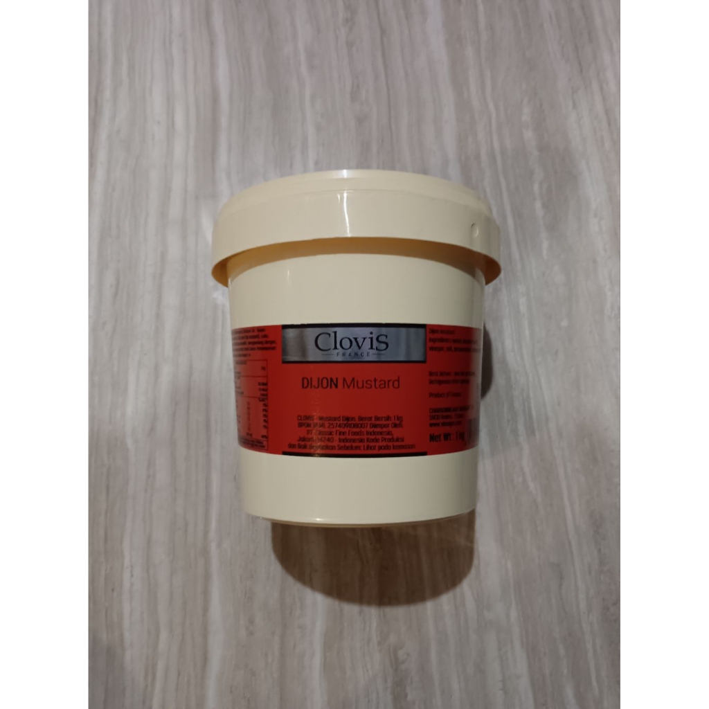 Clovis Dijon Mustard - Saus Dijon Mustard - Aroma khas prancis - 1kg
