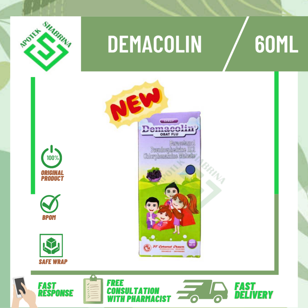 DEMACOLIN SIRUP / DEMAM HIDUNG TERSUMBAT PILEK