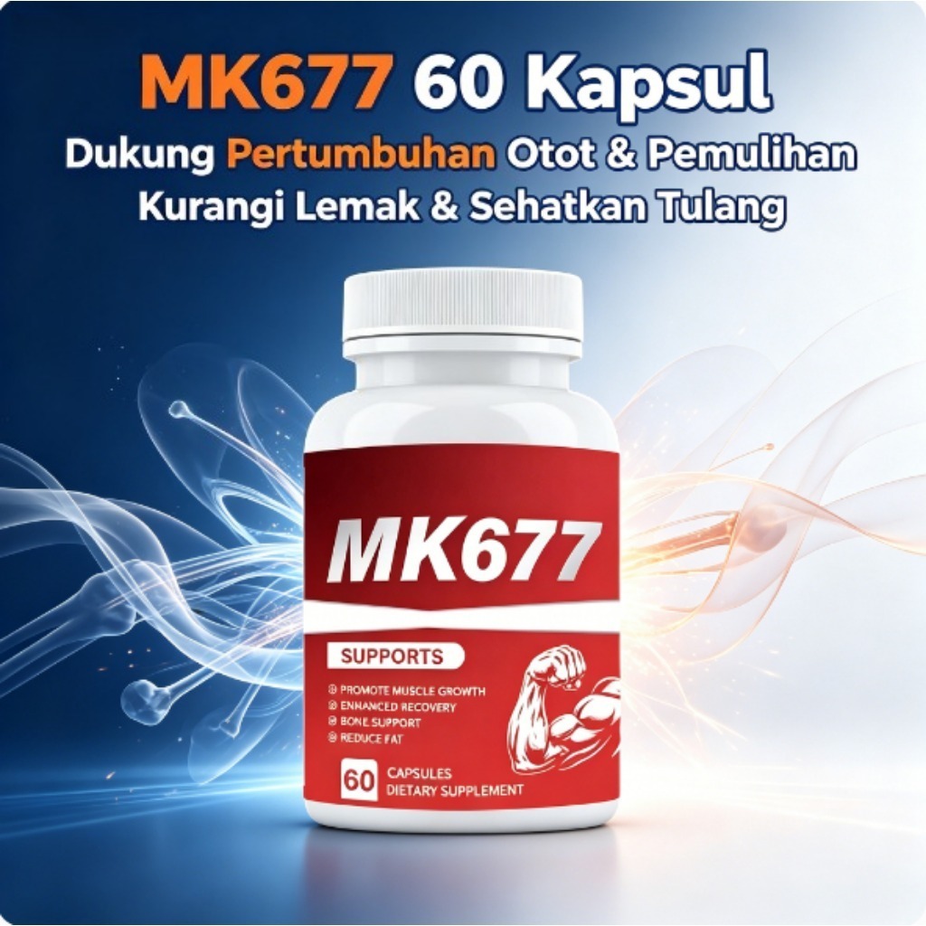 MK677 Mendukung Pertumbuhan Otot Peningkatan Pemulihan Dukungan Tulang Mengurangi Lemak 60 Kapsul LY