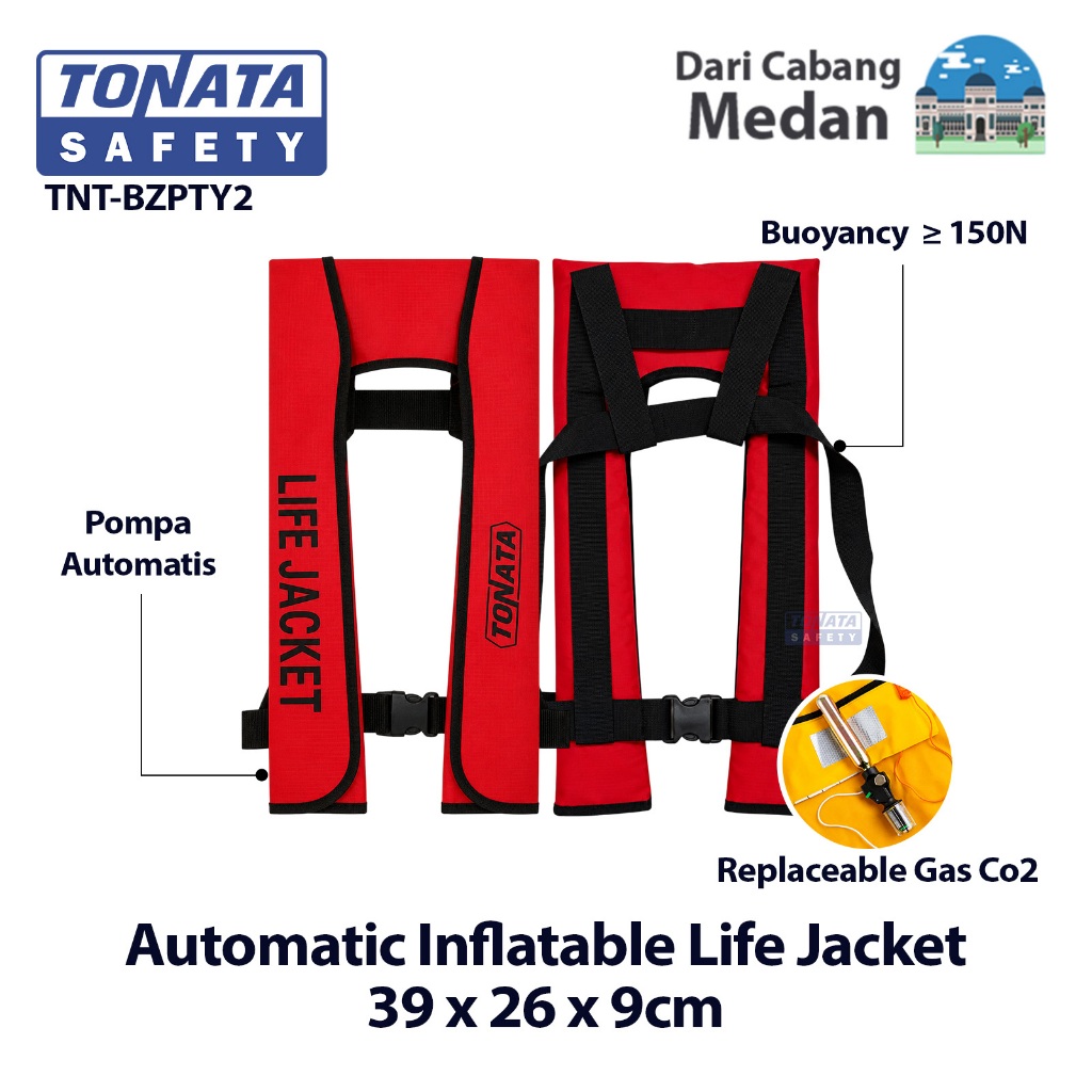 Automatic Inflatable Life Jacket / Jaket Pelampung Tiup Otomatis / Jaket Snorkling