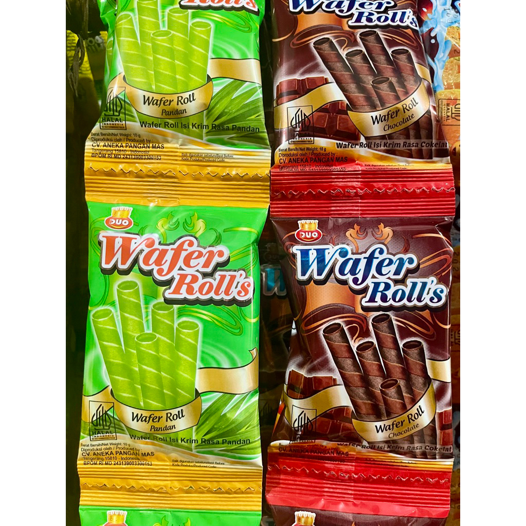 Duo wafer rolls 1 renteng isi 10pcs / Duo wafer rolls 500an