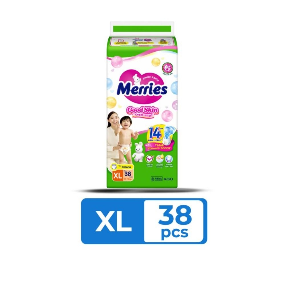 Merries XL 38 Pampes Merries ukuran XL isi 38