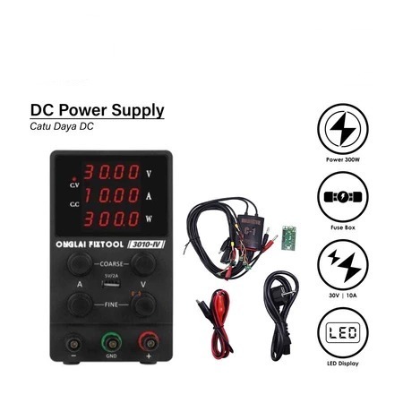 ONGLAI FIXTOOL 3010-IV Power Supply - Catu Daya 30V 10A Black Ori